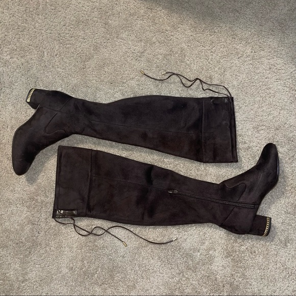 Dark brown suede Michael kors knee high boots - Picture 2 of 5